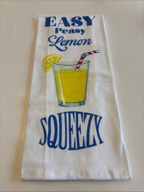 Easy Peasy Lemon Squeezy Kitchen Towel - Lemon Graphic